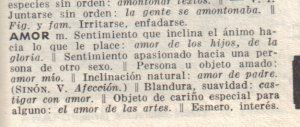 Amor, la palabra m�s bella del castellano