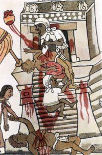 Los aztecas ofrec�an sacrificios humanos a los dioses en beneficio de una particular condici�n guerrera de su imperio