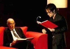 Jos&eacute; Saramago y Gael Garc&iacute;a Bernal