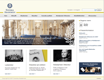 Web de la Academia Sueca