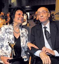 Norma Huidobro y Jos&eacute; Saramago