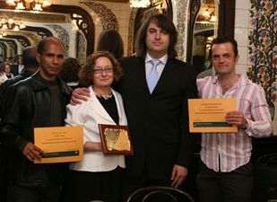 Edgar Borges (derecha), Carmen Matutes, Miguel &Aacute;ngel de Rus y Fernando Claud&iacute;n. Foto: Paco Manzano