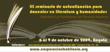 III Seminario de Actualizaci&oacute;n para Docentes en Literatura y Humanidades
