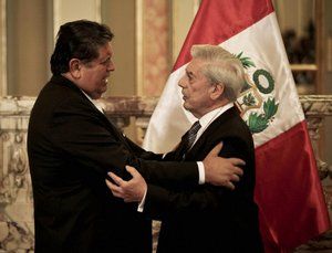 Alan Garc&iacute;a y Mario Vargas Llosa