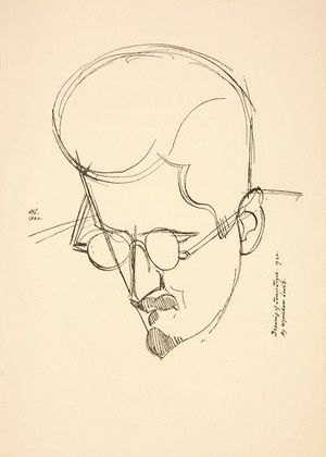 James Joyce. Ilustraci&oacute;n: Michael Nicholson