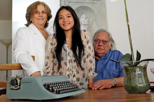 Ra&uacute;l Rivero, Blanca Reyes y Yenia Rivero