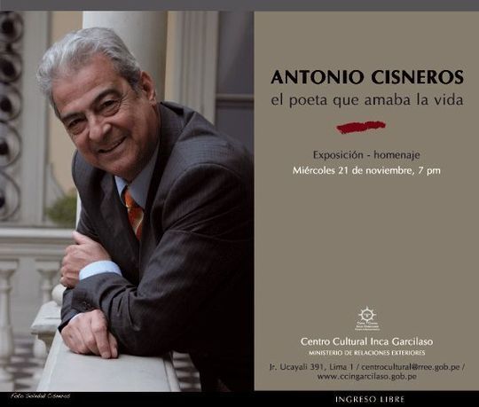 Exposici&oacute;n fotogr&aacute;fica y bibliogr&aacute;fica &ldquo;Antonio Cisneros, el poeta que amaba la vida&rdquo;