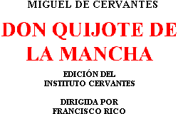 Don Quijote editado por el CVC