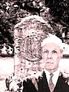 Borges ante su tumba, fotomontaje (Jorge G�mez Jim�nez)