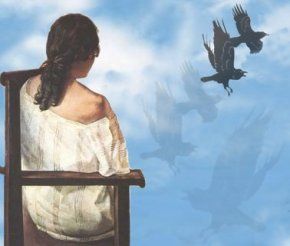 Adi&oacute;s, p&aacute;jaro c&oacute;rvido, adi&oacute;s. Ilustraci&oacute;n: collage de Pedro Holder
