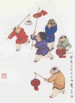 Ilustraci�n: Li Boshi (Peking, 1924)