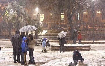 Nieve sobre Santiago