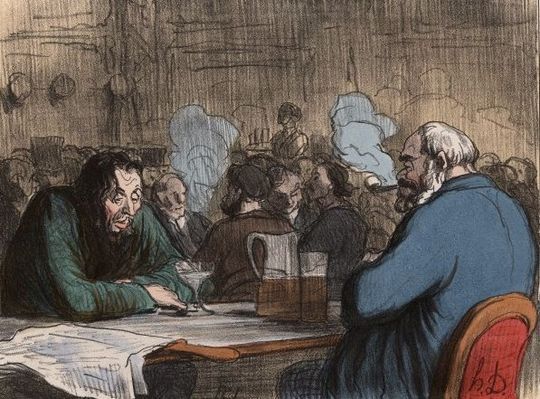 &ldquo;D&rsquo;la bi&egrave;re jamais... il n&rsquo;y a que l&rsquo;absinthe pour remonter un homme&rdquo;, de Honor&eacute; Daumier