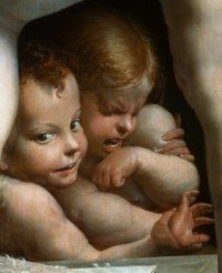 Detalle de &ldquo;Cupido tallando su arco&rdquo;, por Parmigianino