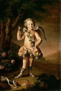 &ldquo;Retrato del actor Ivan Yakimov disfrazado de Cupido&rdquo;, por N. I. Argunov (1790)