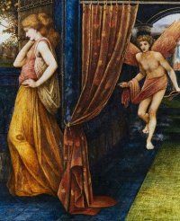 Detalle de &ldquo;Cupido y Psyque&rdquo;, por John Roddam Spencer Stanhope