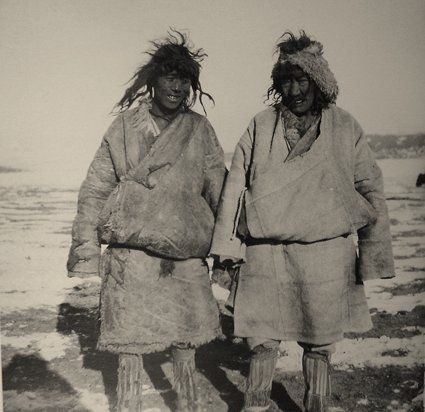 Conductores tibetanos de yack (finales del siglo XIX o comienzos del XX)
