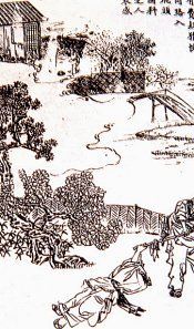 Un cad�ver cargado sobre los hombros