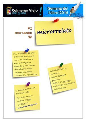 VI Certamen de Microrrelatos de Colmenar Viejo 2016