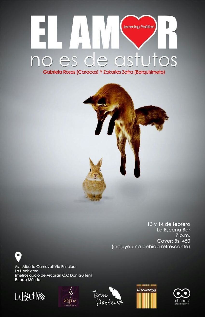 Jamming poético "El amor no es de astutos", con Gabriela Rosas y Zakarías Zafra