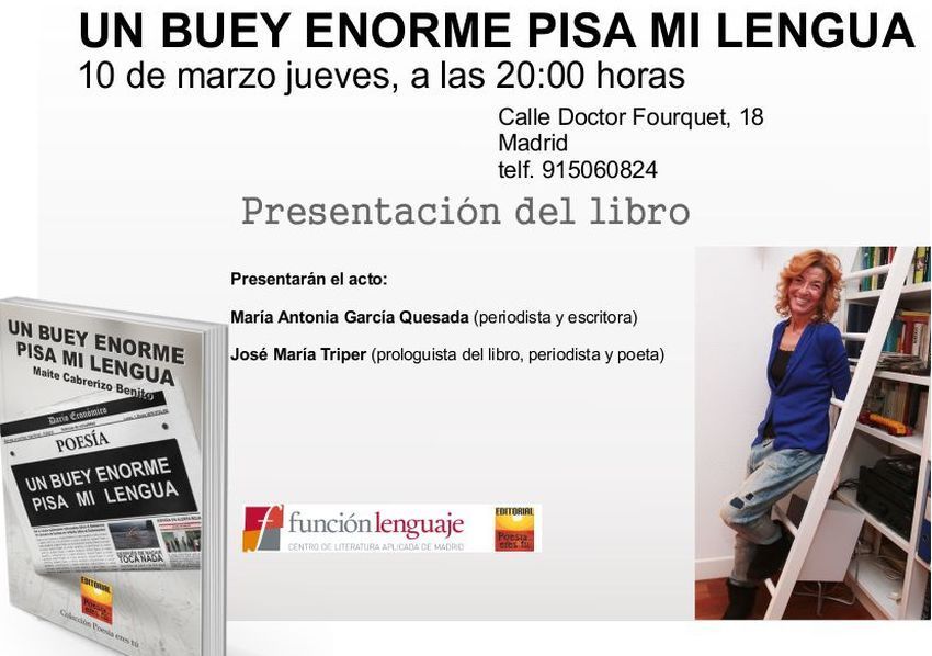 “Un buey enorme pisa mi lengua”, de Maite Cabrerizo