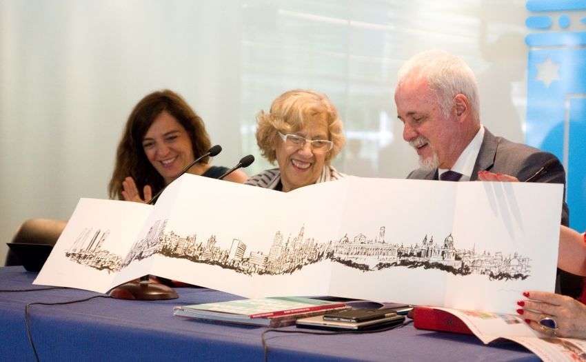 Celia Mayer, Manuela Carmena y Raúl Padilla López