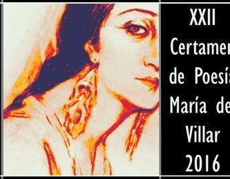 XXII Certamen de Poesía María del Villar 2016
