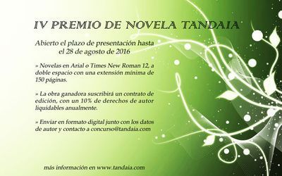 IV Premio de Novela Tandaia