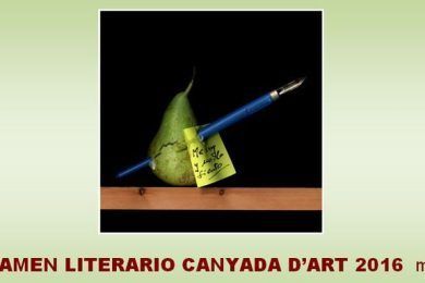 VII Certamen Literario Canyada d’Art 2016