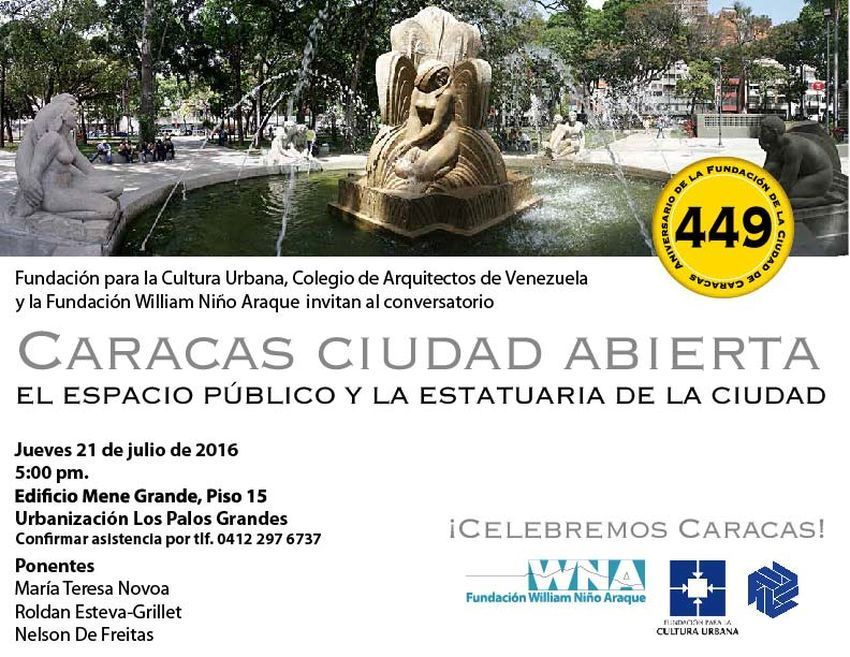 Charla “Caracas ciudad abierta: el espacio público y la estatuaria de la ciudad”