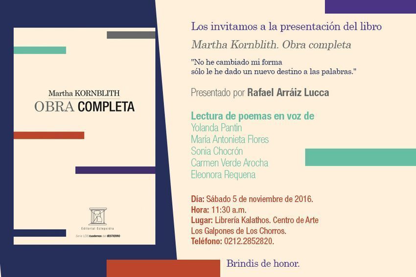 Martha Kornblith: obra completa