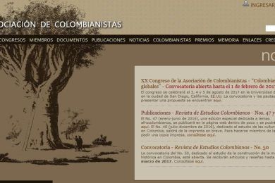 XX Congreso de la Asociación de Colombianistas: Colombias globales