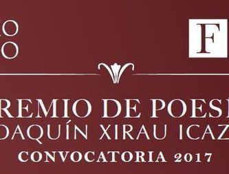 Premio de Poesía Joaquín Xirau Icaza 2017