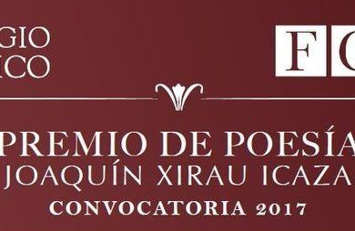 Premio de Poesía Joaquín Xirau Icaza 2017