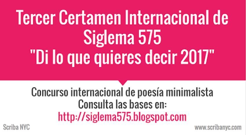 Tercer Certamen Internacional de Siglema 575 “Di lo que quieres decir” 2017