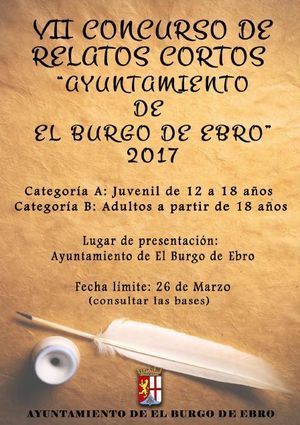 VII Concurso de Relatos Cortos 2017 “Ayuntamiento de El Burgo de Ebro”