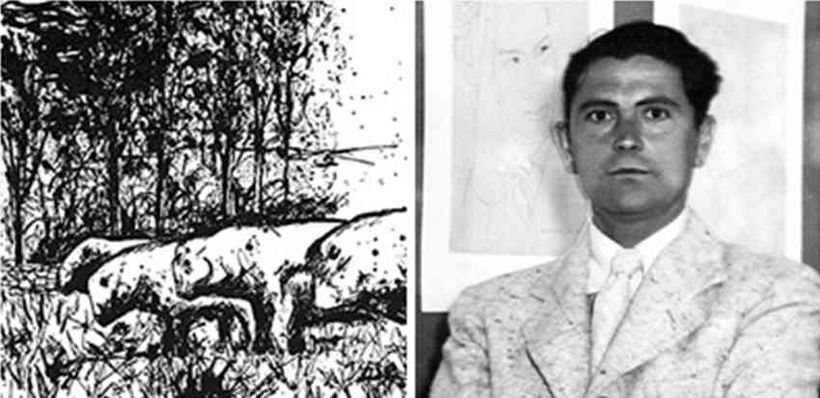 Toros de Guisando. Dibujo de Gregorio Prieto