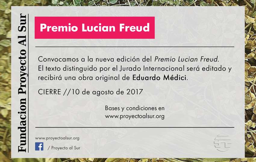 Premio Lucian Freud: Psicoanálisis/Cultura 2017