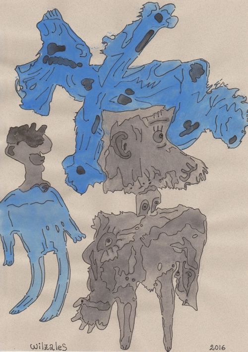 En azul, seres sin enseres, por Wilfredo Carrizales