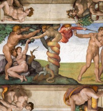 “Expulsión del Paraíso”, por Miguel Ángel (circa 1509)