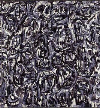 “La gran muchedumbre” (1963), de Antonio Saura (detalle)