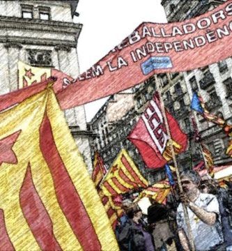 Manifestación separatista en Cataluña