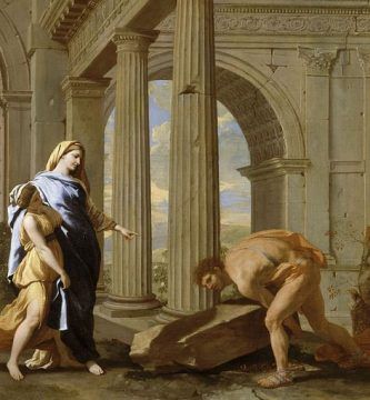 “Teseo encuentra la espada de su padre”, de Nicolas Poussin (1638)