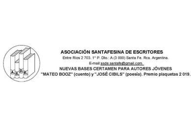 Certamen para Autores Jóvenes “Mateo Booz” (cuento) y “José Cibils” (poesía)