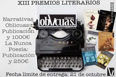 XIII Premios Literarios Ediciones Oblicuas