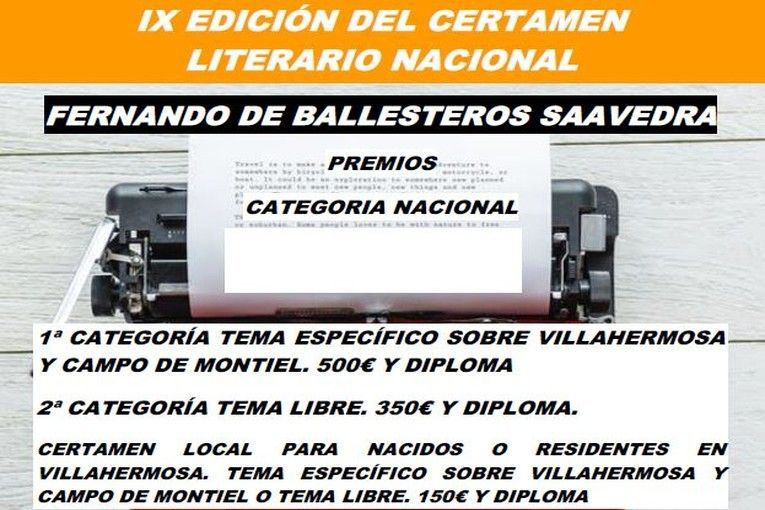 IX Certamen Literario Nacional Fernando de Ballesteros Saavedra