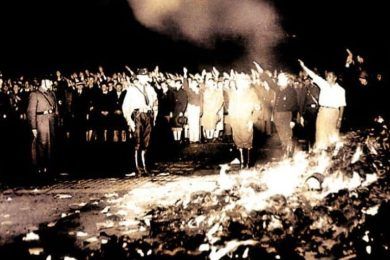Quema de libros en la Alemania nazi