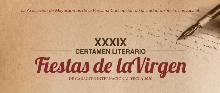 XXXIX Certamen Literario Fiestas de la Virgen Yecla 2020