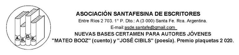 Certamen para Autores Jóvenes “Mateo Booz” (cuento) y “José Cibils” (poesía)