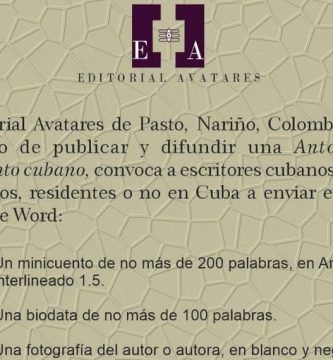Convocatoria de Editorial Avatares para una antología de minicuento cubano